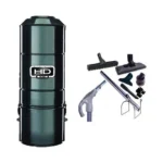 ASPIRATEUR CENTRAL SANS SAC SANS FILTRE HD800C (jusqu’à 350 M²) GARANTIE 10 ans + set inter 9 M + 8 accessoires + Aspi-Plumeau offert