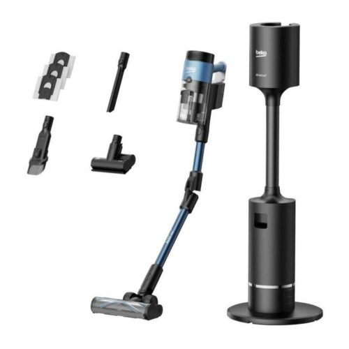 Aspirateur Balai BEKO VRT96425VD avec Station de Recharge et de Vidange – Autonomie 60 min – Filtre EPA E12