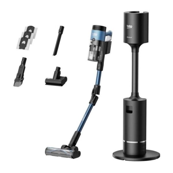Aspirateur Balai BEKO VRT96425VD avec Station de Recharge et de Vidange - Autonomie 60 min - Filtre EPA E12