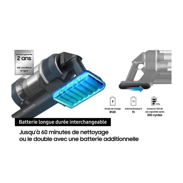 Aspirateur balai Samsung Bespoke Jet Plus Pet avec Clean Station 2.0 - 210 AW et Mini brosse Pet Tool pour les foyers avec animaux – Image 4