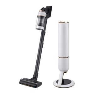 Aspirateur balai Samsung Bespoke Jet Plus Pet avec Clean Station 2.0 - 210 AW et Mini brosse Pet Tool pour les foyers avec animaux