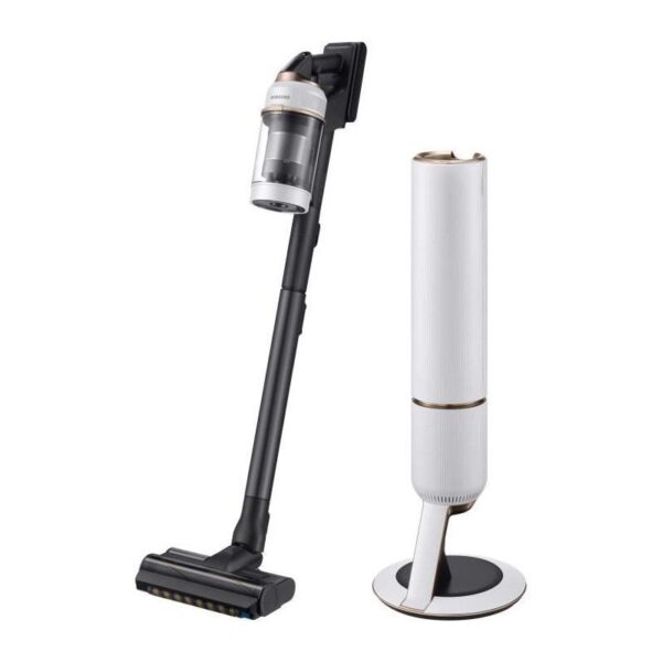 Aspirateur balai Samsung Bespoke Jet Plus Pet avec Clean Station 2.0 - 210 AW et Mini brosse Pet Tool pour les foyers avec animaux