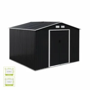 Abri de jardin métal 7,06m² avec kit d'ancrage Calaisis