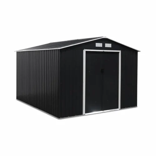 Abri de jardin métal 8,95m² avec kit d’ancrage Flandre