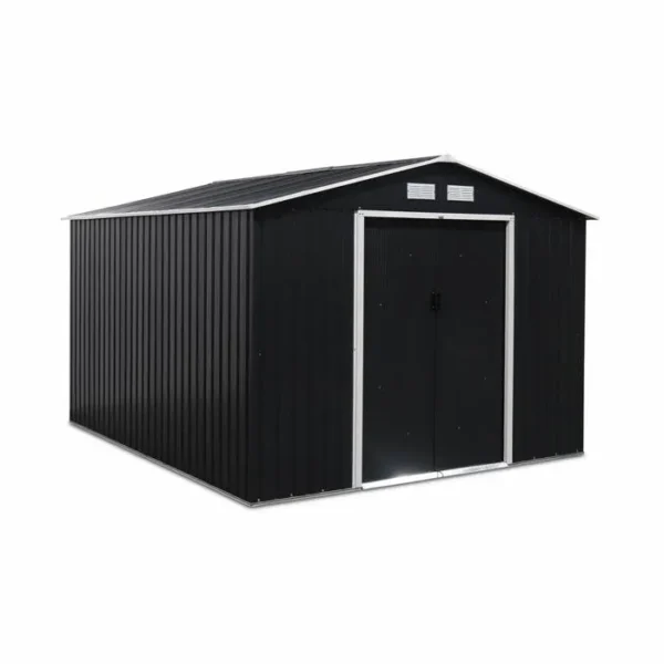 Abri de jardin métal 8,95m² avec kit d'ancrage Flandre