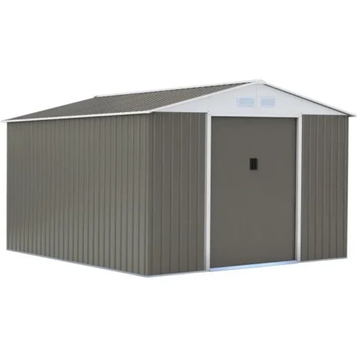 Abri de jardin métal « Dallas » – 15,16 m² – Taupe