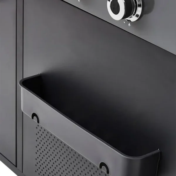 Barbecue à charbon + Plancha à gaz Bi Energy Gun Metal Brasero Favex 110 cm Noir – Image 4