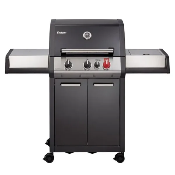 Barbecue - ENDERS - Monroe Black Pro 3K Turbo - 3 brûleurs - Plaque plancha offerte – Image 4