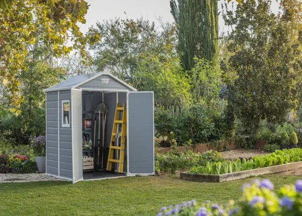 Keter Abri de jardin Manor 68DD, Abri résistant aux intempéries, Gris - 236.8 x 185.8 x 227cm – Image 4