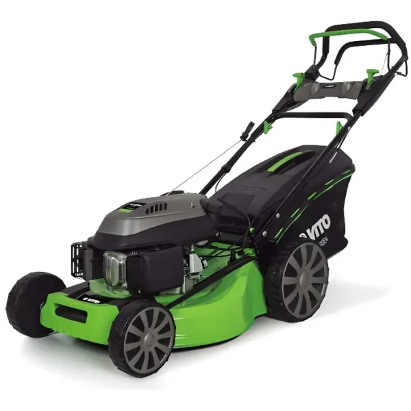 Tondeuse thermique - VITO - VITOGARDEN - Largeur de coupe 52 cm - 6 hauteurs de coupe - Bac 65L
